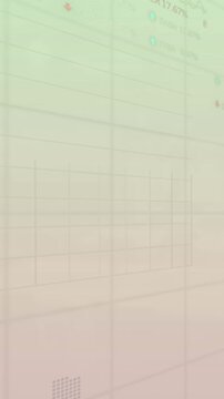 Animation multiple graphs and trading board against abstract background