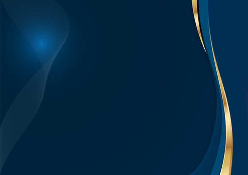 elegant gold corporate background vector template with golden and blue wave