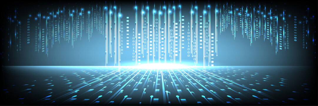 Abstract technology background with counting numbers.