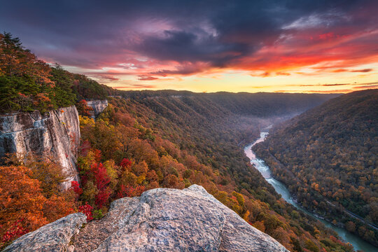 New River Gorge, West Virgnia, USA on an Autumn Morning