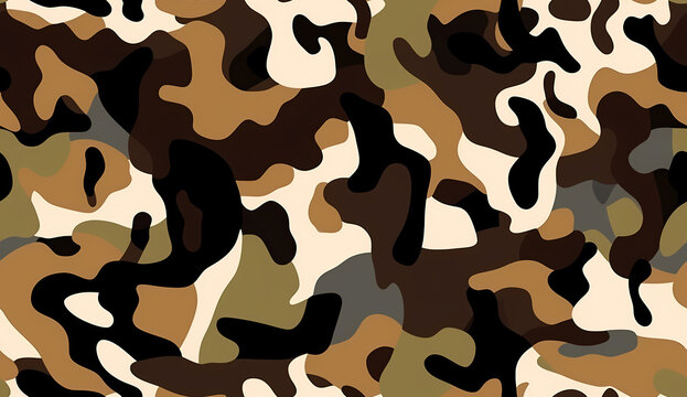 Modern Multicolor Abstract Camouflage Pattern in Blue, Yellow, Black and Green, Bold Military-Inspired Camo Texture for Fashion, Apparel, Backgrounds, Packaging and Creative Design