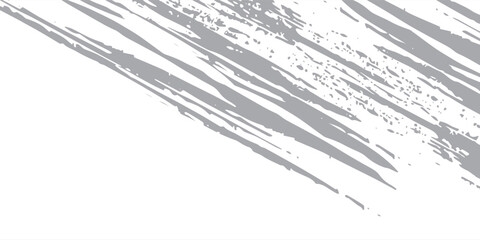 Obraz premium Gray diagonal brush strokes with speckled texture on white background grunge