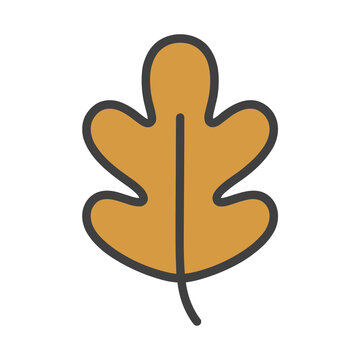 Orange oak leaf illustration
