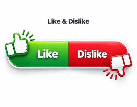 Like and dislike thumbs up down balance scale icon