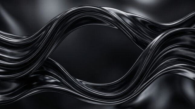 Black Liquid Metal Abstract Luxury Background