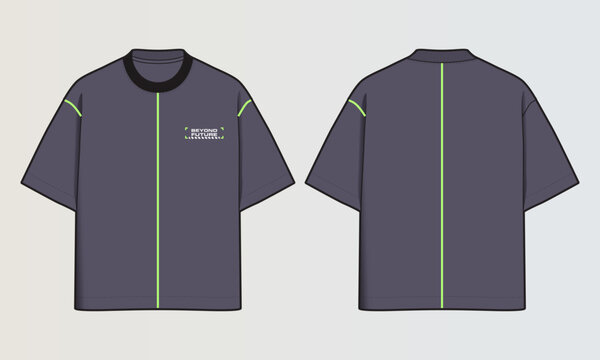 TSHIRT DESIGNS MENS WOMENS STITCH PANEL DETAILS