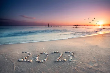 happy new year 2027 on the beach in sunset light © Jenny Sturm