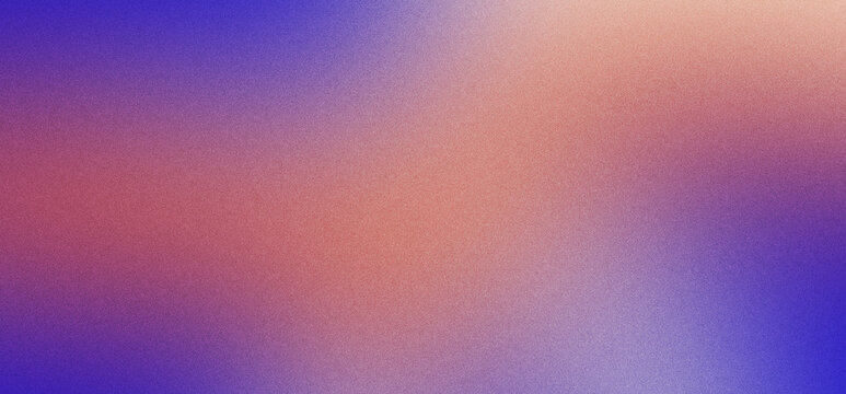 Abstract gradient blue purple pink blurred texture soft background with grain, dreamy color blend for wallpaper, banner, creative design, and modern backdrop