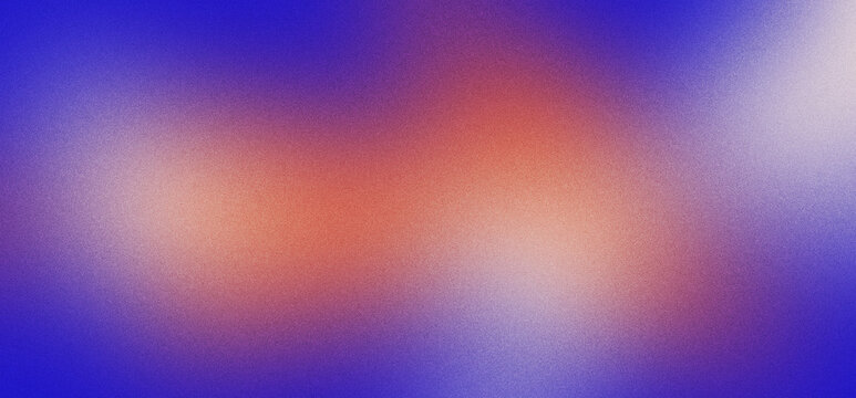 Abstract gradient blur blue purple orange background texture color soft, vibrant smooth backdrop with dreamy light transition and grain for design, banner, wallpaper, or modern creative project