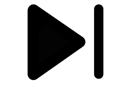 Next track skip forward filled icon transparent background