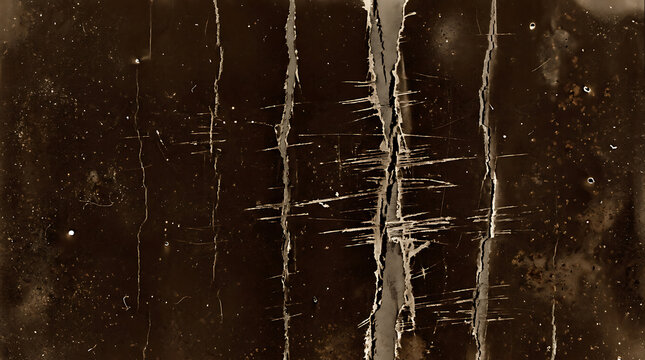 Vintage sepia film texture with vertical scratches and distressed grunge overlay effects.