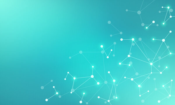 Molecular structure and genetic engineering, molecules DNA, neural network, scientific research. Abstract background for innovation technology, science, healthcare, and medicine