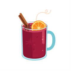 Obraz premium German Glühwein Mulled Wine with Cinnamon and Orange