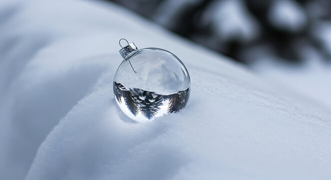 Close-up of ice crystal with snowflake pattern