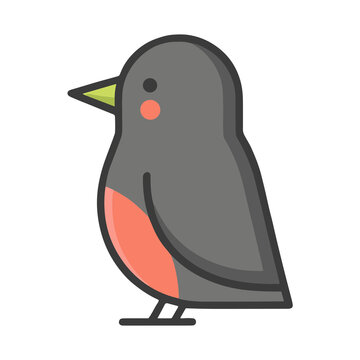 Cartoon robin bird illustration