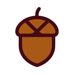 Stylized acorn icon © loli
