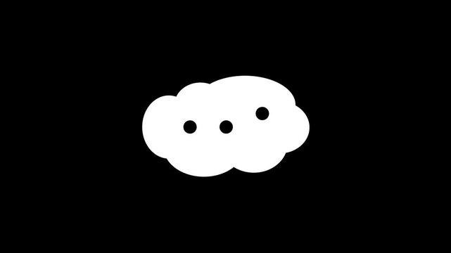 Cloud sync loading animation icon 4K video