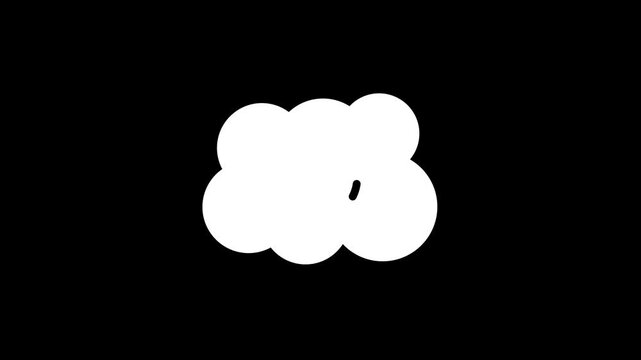 Loading cloud sync loop animation overlay. 4K Video