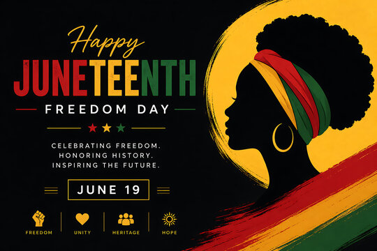 Juneteenth Day Celebration Poster &ndash; Freedom, Unity and African American Heritage