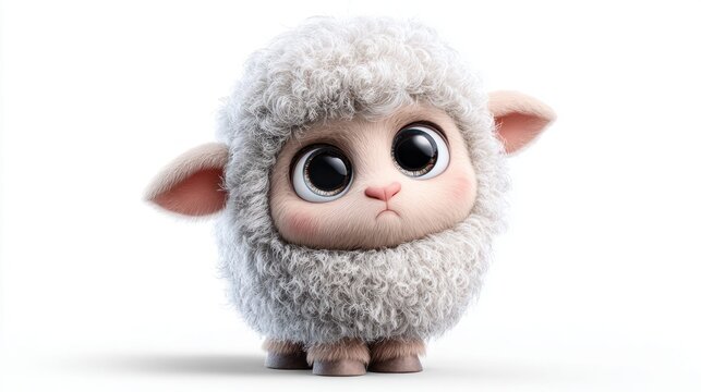 Adorable little lamb illustration perfect for childrens designs