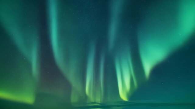 Northern Lights Aurora Borealis Green Glow Reflection Night Sky