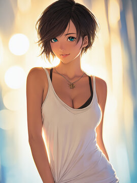 Manga of a young woman