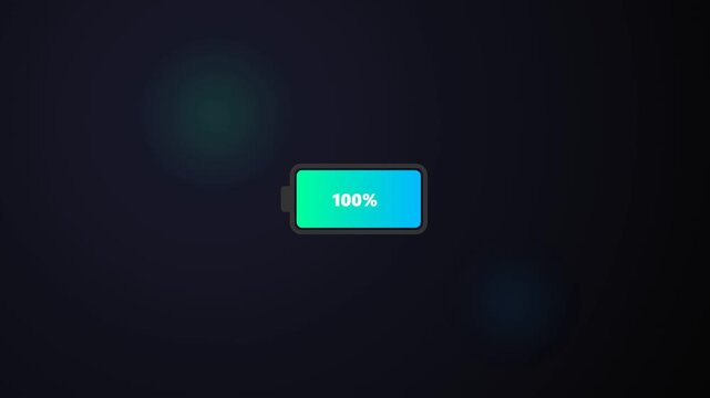 Battery Charging Animation 0 to 100 Percent