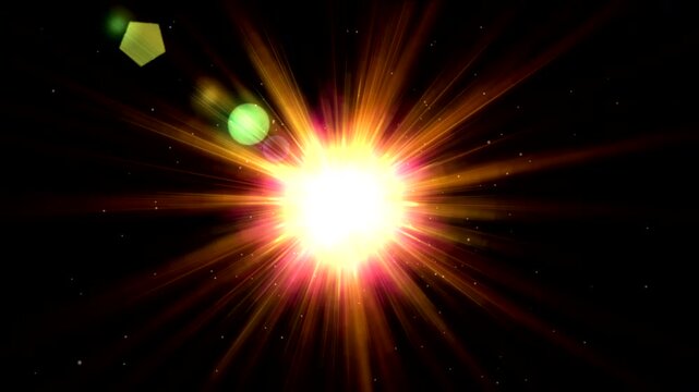 Red Giant Shedding Layers and Cooling into a White and Reddish-Brown Dwarf Star. 3D space animation of a massive dying red giant star orbiting and shedding its outer layers into a glowing nebula