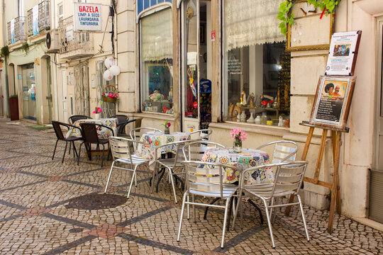 street Cafe in Setubal, Portugal