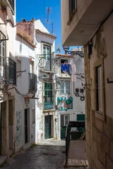 street in the Alfama -  one of the most poular neighborhoods in Lisboa in Portugal © Miroslawa Drozdowski