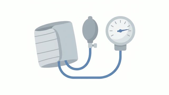 Sphygmomanometer displays clinical measurements for monitoring cardiovascular health in a professional medical setting, featuring a clear gauge and an adjustable arm cuff for accurate patient testing.