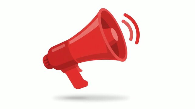 Megaphone emits loud sound waves to broadcast important public announcements or marketing messages to a wide audience in a clear and effective manner for promotional advertising campaigns today.
