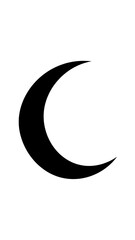 Solid black crescent moon shape silhouette design with night sky astronomy celestial silhouette minimalist crescent astrology astronomical nighttime isolated illustration mystical © ANMSHAFIQUL