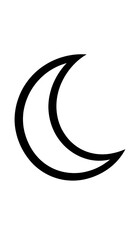 Minimalist outlined crescent moon symbol as a simple line drawing with line art celestial astronomy minimalist astrology crescent astronomical nighttime isolated illustration mystical © ANMSHAFIQUL