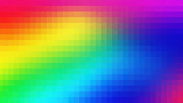 Abstract rainbow mosaic background with colorful square pixel pattern design