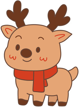 Cute Christmas and winter element icon vector illustration set