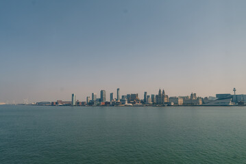 Fototapeta premium Liverpool waterfront viewed from the River Mersey, England, UK - 4 September 2026.