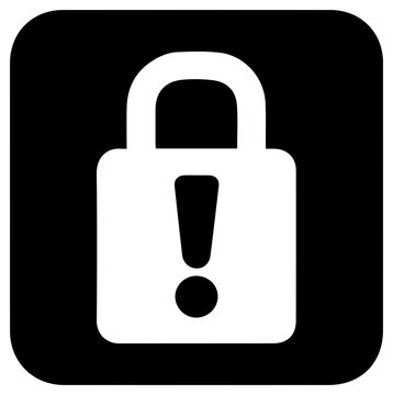 Solid black icon of tailgating physical breach warning