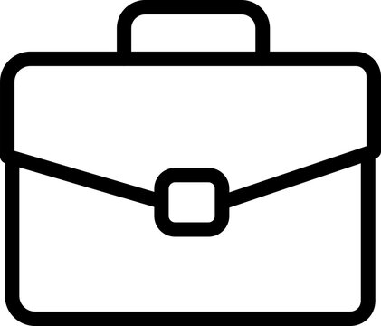 Business briefcase outline icon for corporate work