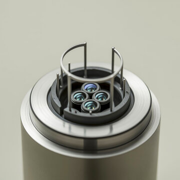 Precision optical lenses arranged in a technological device technology optics