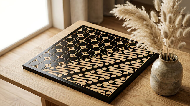 wooden table decoration