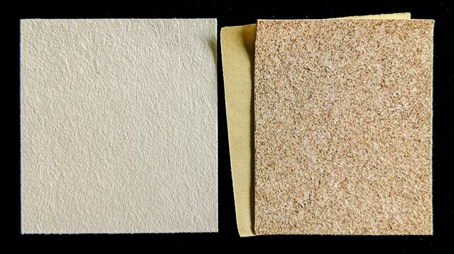 sandpaper. Sandpaper sheet comparison, one side pristine rough and the other worn smooth. safety posters, maintenance manuals, designed for industrial assembly lines and welding operations.