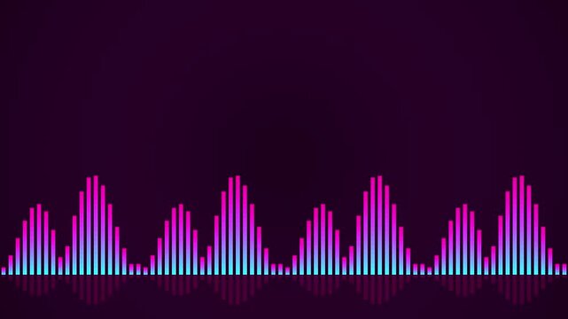 Neon Audio Equalizer Waveform Motion Background