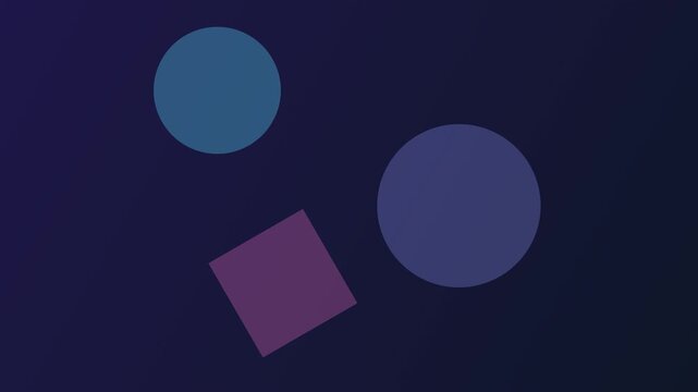 Motion graphics of geometric shapes floating in 4K