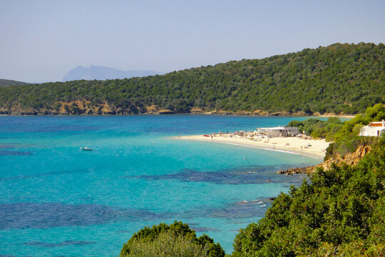 Tuerredda beach and turquoise bay, Teulada, Sardinia, Italy