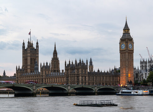 Long exposure of the Houses of Parliament over Westminster Bridge & River Thames in London, England. Taken on the 16th August 2026