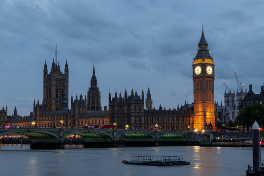 Long exposure of the Houses of Parliament over Westminster Bridge & River Thames in London, England. Taken on the 16th August 2026