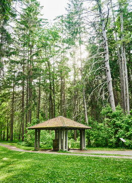 Karista Spring mineral water tap located within Saratoga Spa State Park, Saratoga Springs, New York.