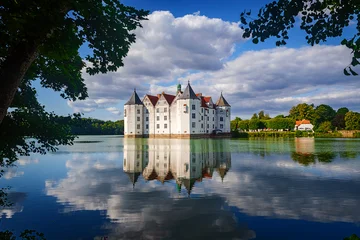 Glücksburg reflected in the lake in Schleswig-Holstein, Germany © mojolo