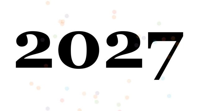 Elegant Black Twenty Twenty Seven Calendar Year Celebration Design Concept